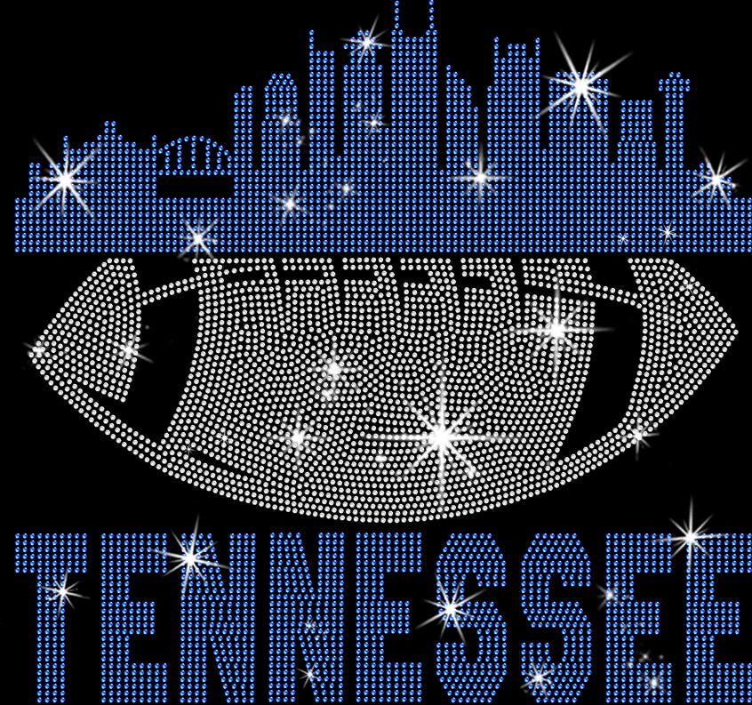 Tennessee Rhinestone Football Fan Shirt: Glittering Game Day Tee