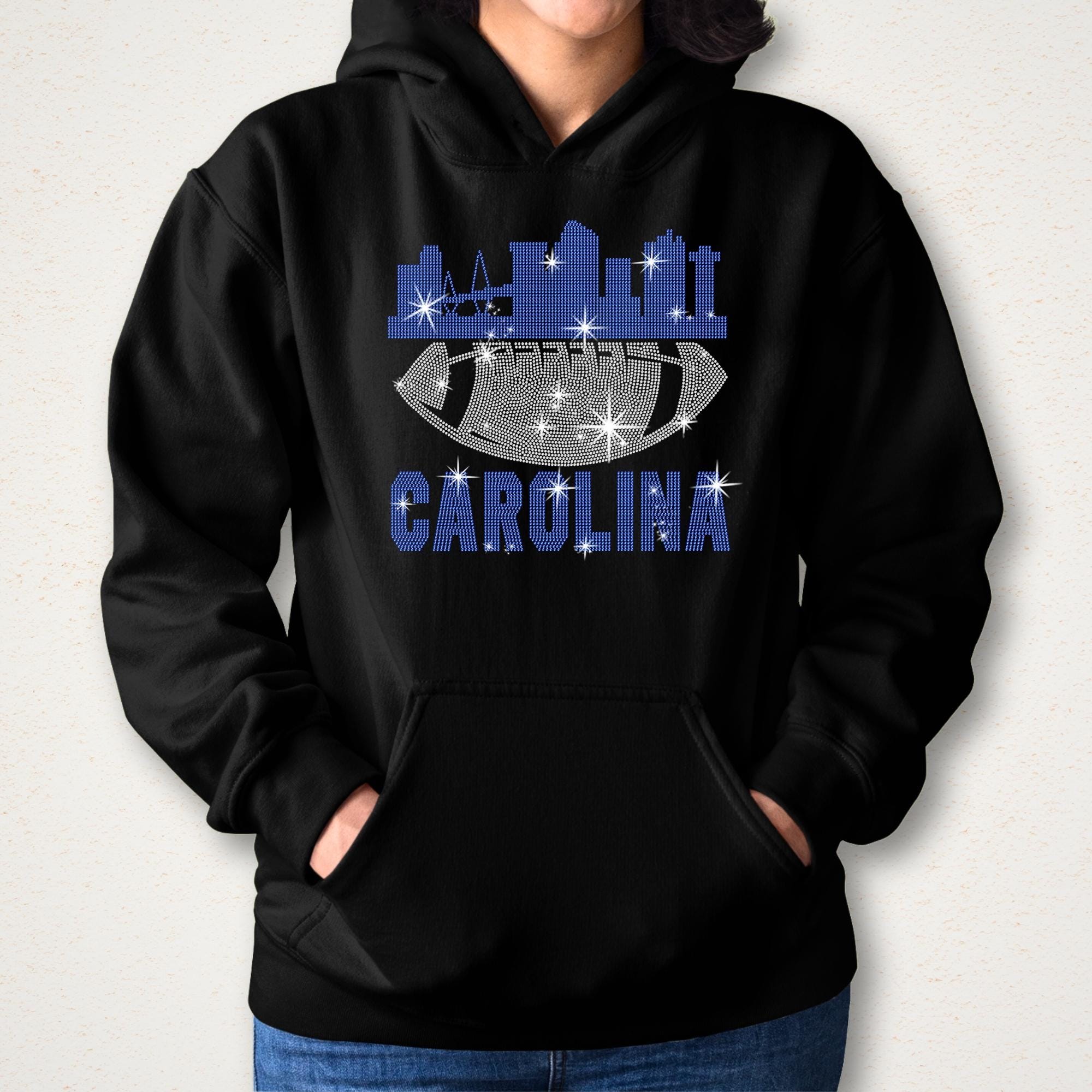 Rhinestone Carolina Football Shirt: Sparkling Game Day Tee