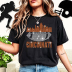 Cincinnati Rhinestone Football Shirt: Game Day Tee, Trendy Fan Style