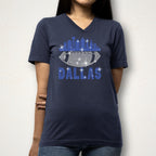 Dallas Rhinestone Football Tee: Shiny Game Day Fan Shirt