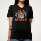 Denver Rhinestone Football Shirt: Game Day Tee for Her