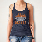 Denver Rhinestone Football Shirt: Game Day Tee for Her