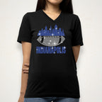 Indianapolis Rhinestone Football T-Shirt: Game Day Tee for Fans