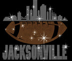 Jacksonville Rhinestone Football Shirt: Game Day Tee