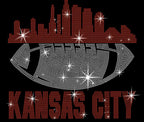 Kansas City Rhinestone Football Shirt: Sparkling Game Day Tee