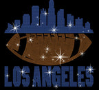 Los Angeles Rhinestone Football Shirt: Sparkly Game Day Tee