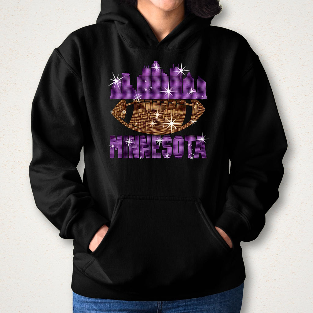 Minnesota Rhinestone Football Shirt: Game Day Tailgate Tee
