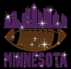 Minnesota Rhinestone Football Shirt: Game Day Tailgate Tee