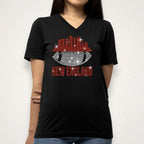 New England Rhinestone Football Fan T-Shirt: Sparkling Game Day Tee