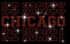 Chicago Ice Hockey Rhinestone Shirt: Hockey Game Day Tee for Men or Women