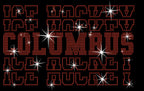 Columbus Ice Hockey Rhinestone Shirt: Hockey Game Day Season Sweatshirt