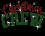 Christmas Crew Rhinestone T-shirt: Bling Family Christmas Shirt