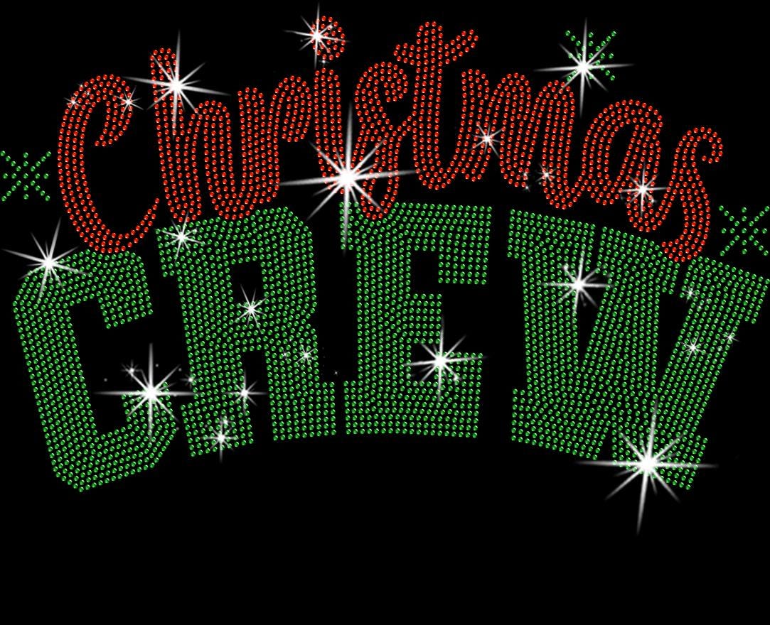 Christmas Crew Rhinestone T-shirt: Bling Family Christmas Shirt