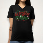Merry Christmas Rhinestone Shirt: Trendy Xmas Bling Outfit