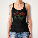 Merry Christmas Rhinestone Shirt: Trendy Xmas Bling Outfit