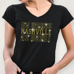 Nashville Ice Hockey Rhinestone Shirt: Bling Hockey Sports Tee