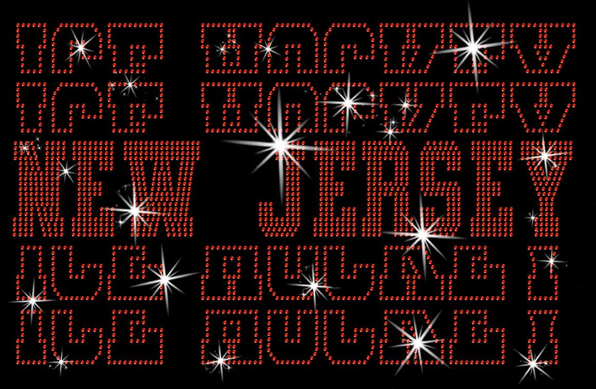 New Jersey Ice Hockey Rhinestone Shirt: Hockey Fans Apparel