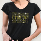 Pittsburgh Ice Hockey Rhinestone Shirt: Hockey Dad or Mom Game Day Tee