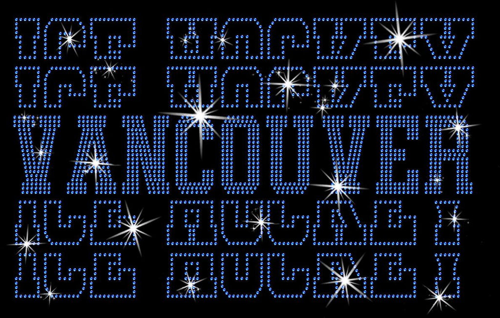 Vancouver Ice Hockey Rhinestone Shirt: Hockey Game Day Team Apparel