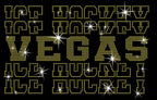 Vegas Ice Hockey Rhinestone Shirt: Hockey Sports Fan Apparel