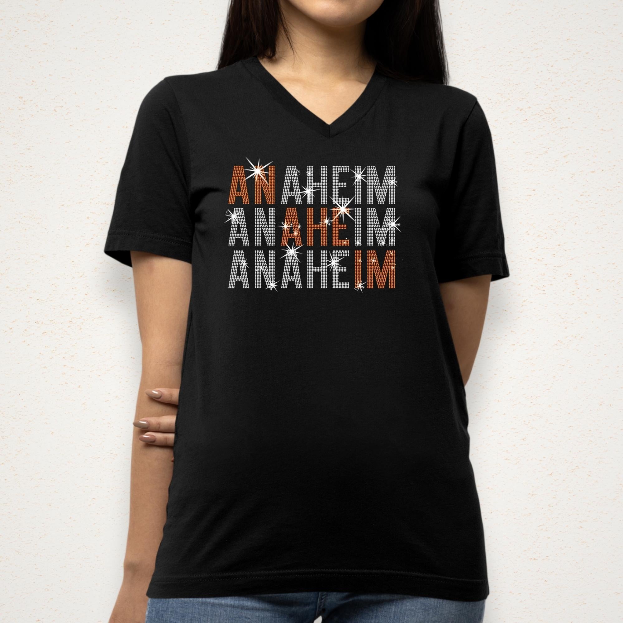 Anaheim Rhinestone Shirt: Sparkle Hockey Game Day Tee