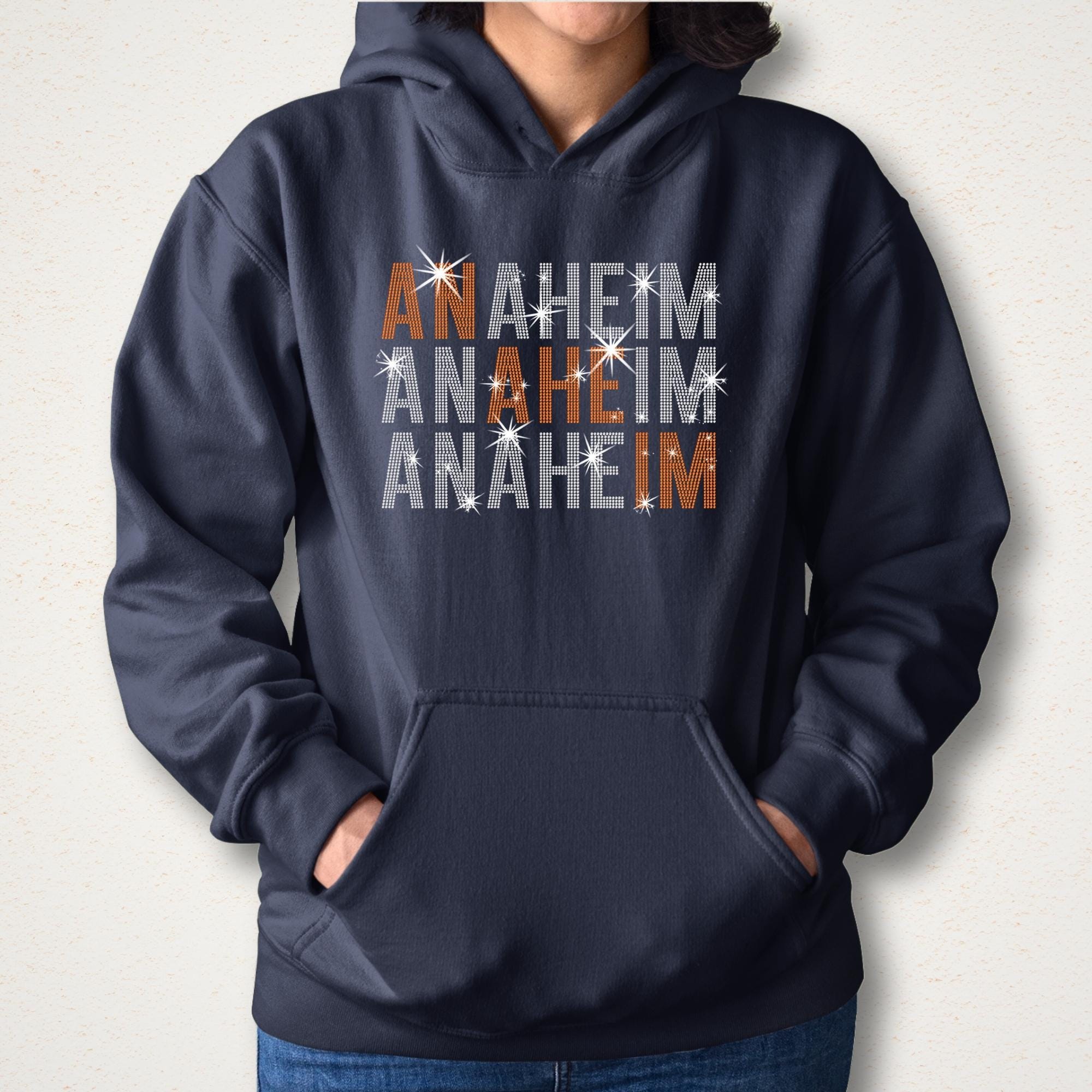 Anaheim Rhinestone Shirt: Sparkle Hockey Game Day Tee