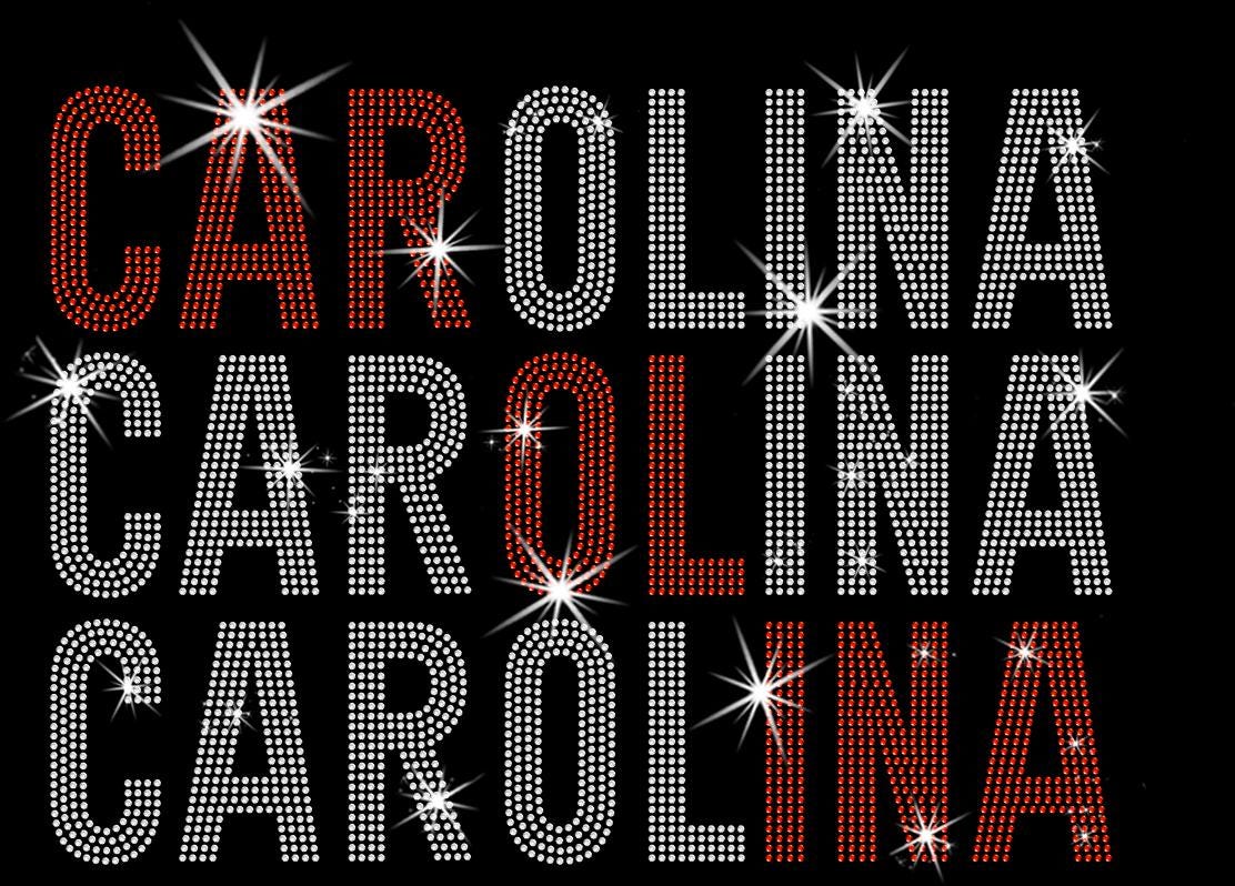 Carolina Rhinestone Shirt: Hockey Sports Bling Sweatshirt