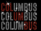 Columbus Rhinestone Shirt: Ice Hockey Game Day Apparel