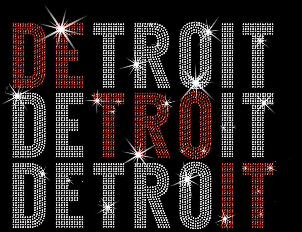 Detroit Rhinestone Shirt: Woman's Hockey Fan Outfit