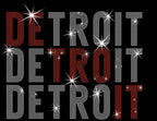 Detroit Rhinestone Shirt: Woman's Hockey Fan Outfit