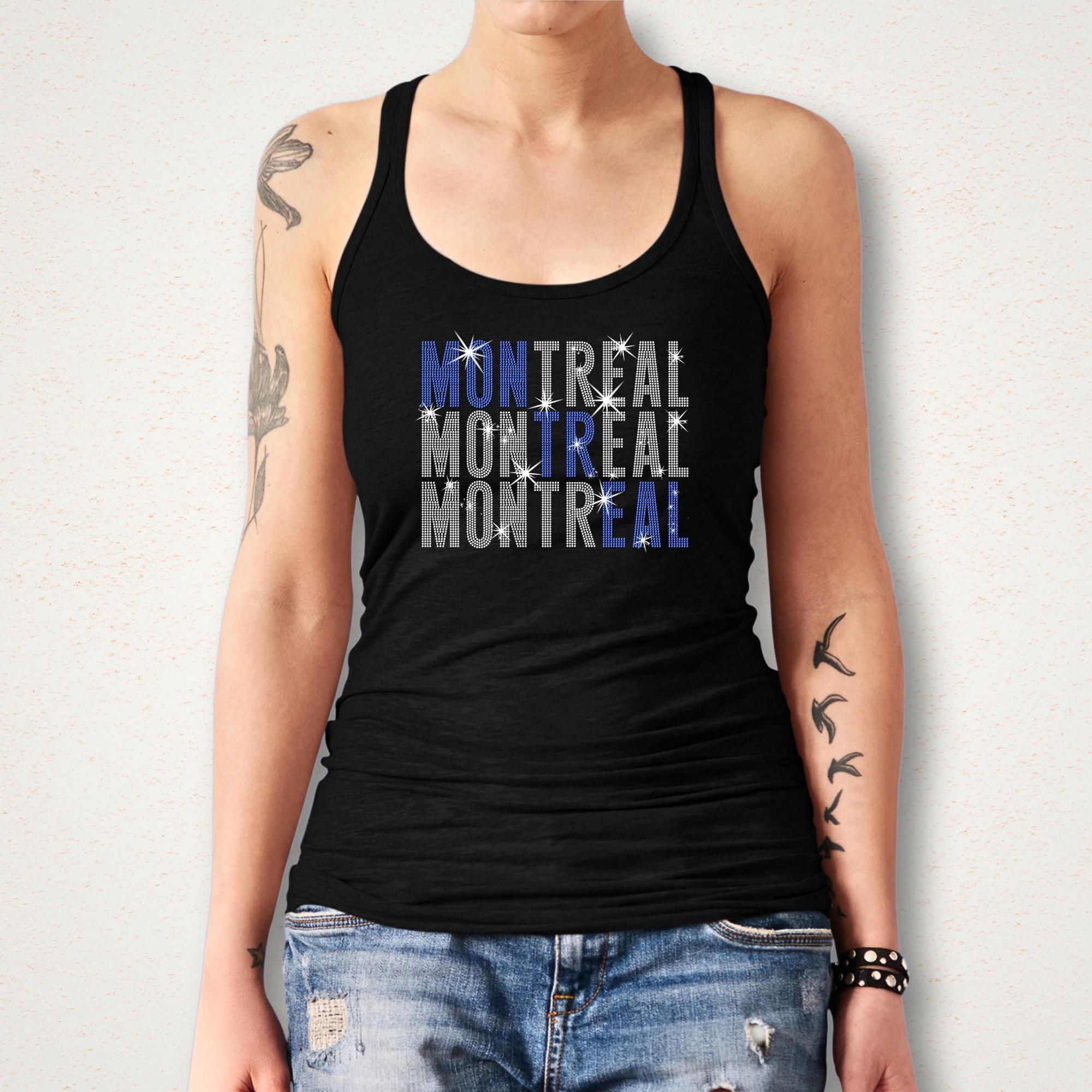 Montreal Rhinestone Shirt: Hockey Season Softstyle Sweatshirt Secondary image