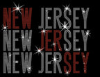 New Jersey Rhinestone Shirt: Professional Hockey Sports Bling Apparel