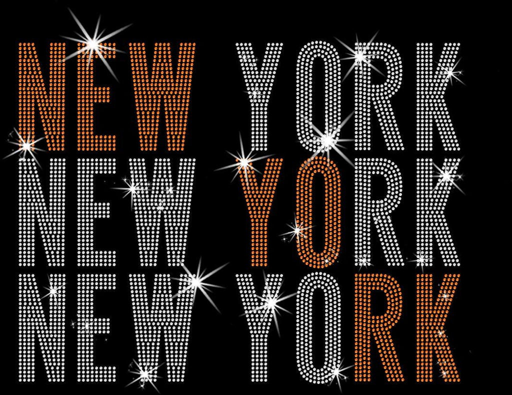New York Rhinestone Shirt: Hockey League Women's Sports Sweatshirt
