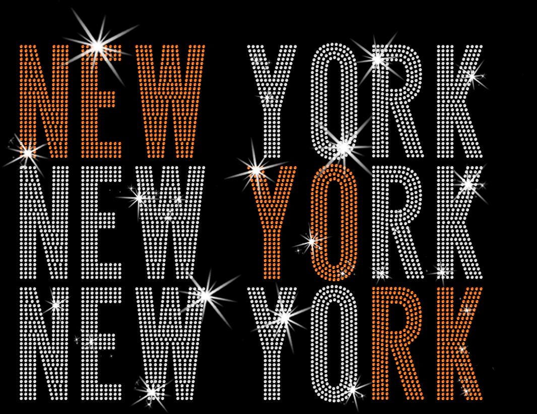 New York Rhinestone Shirt: Hockey League Women's Sports Sweatshirt