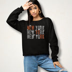 New York Rhinestone Shirt: Hockey League Women's Sports Sweatshirt