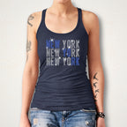 New York Rhinestone Shirt: Ice Hockey Fans Bling Tee