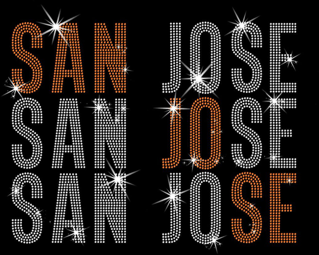 San Jose Rhinestone Shirt: Hockey Team Game Day Hoodie