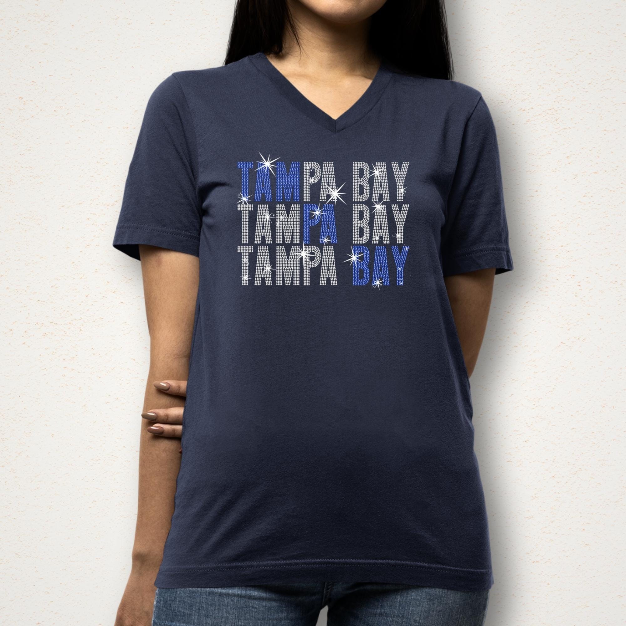 Tampa Bay Rhinestone Shirt: Retro Hockey Bling Apparel