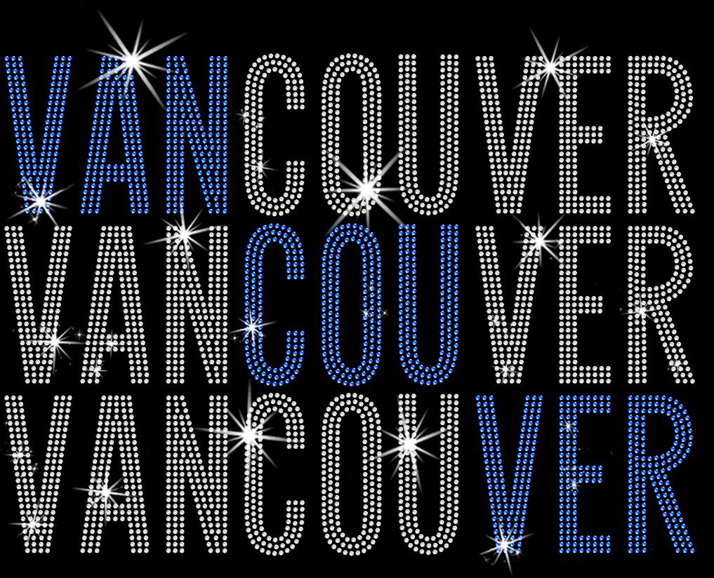 Vancouver Rhinestone Shirt: Vintage Bling Sweatshirt for Hockey Fans