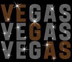 Vegas Rhinestone Shirt: Ice Hockey Team Fans Sparkle Tee