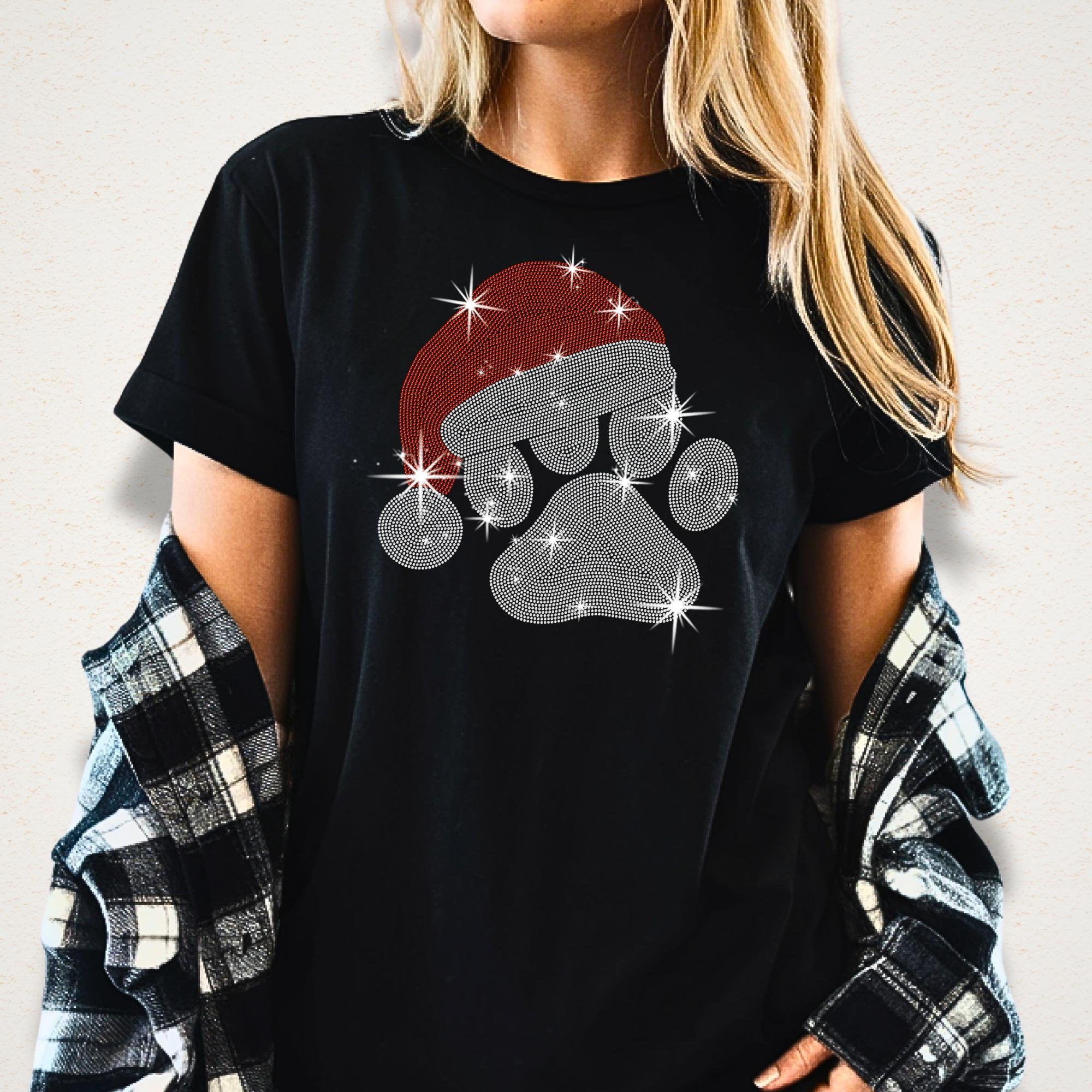 Believe Christmas Rhinestone Shirt: Christmas Party Sparkle Tee Main image