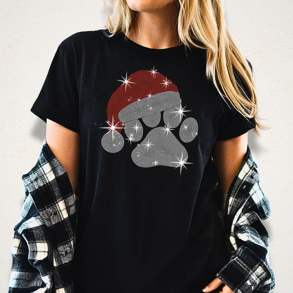 Believe Christmas Rhinestone Shirt: Christmas Party Sparkle Tee