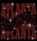 Atlanta Rhinestone Shirt: Bling Football Team Fans T-Shirt