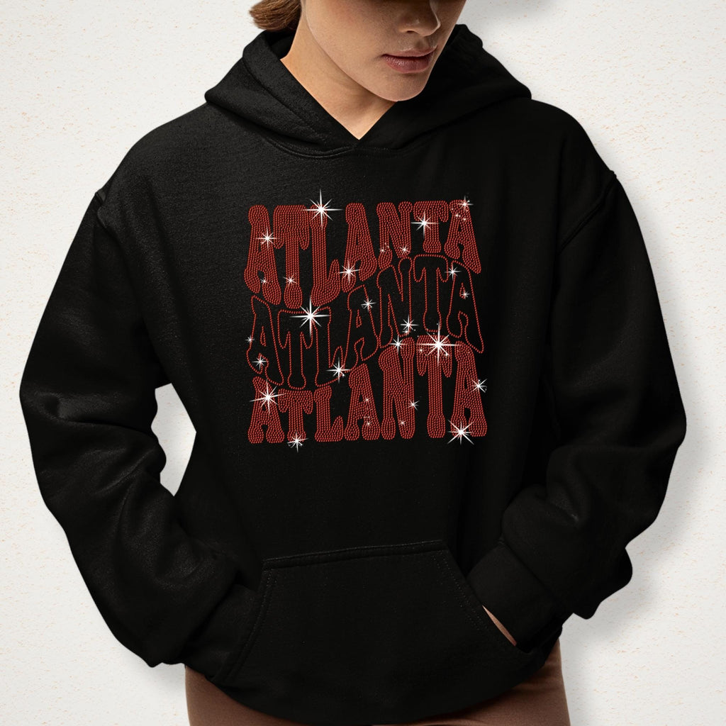 Atlanta Rhinestone Shirt: Bling Football Team Fans T-Shirt