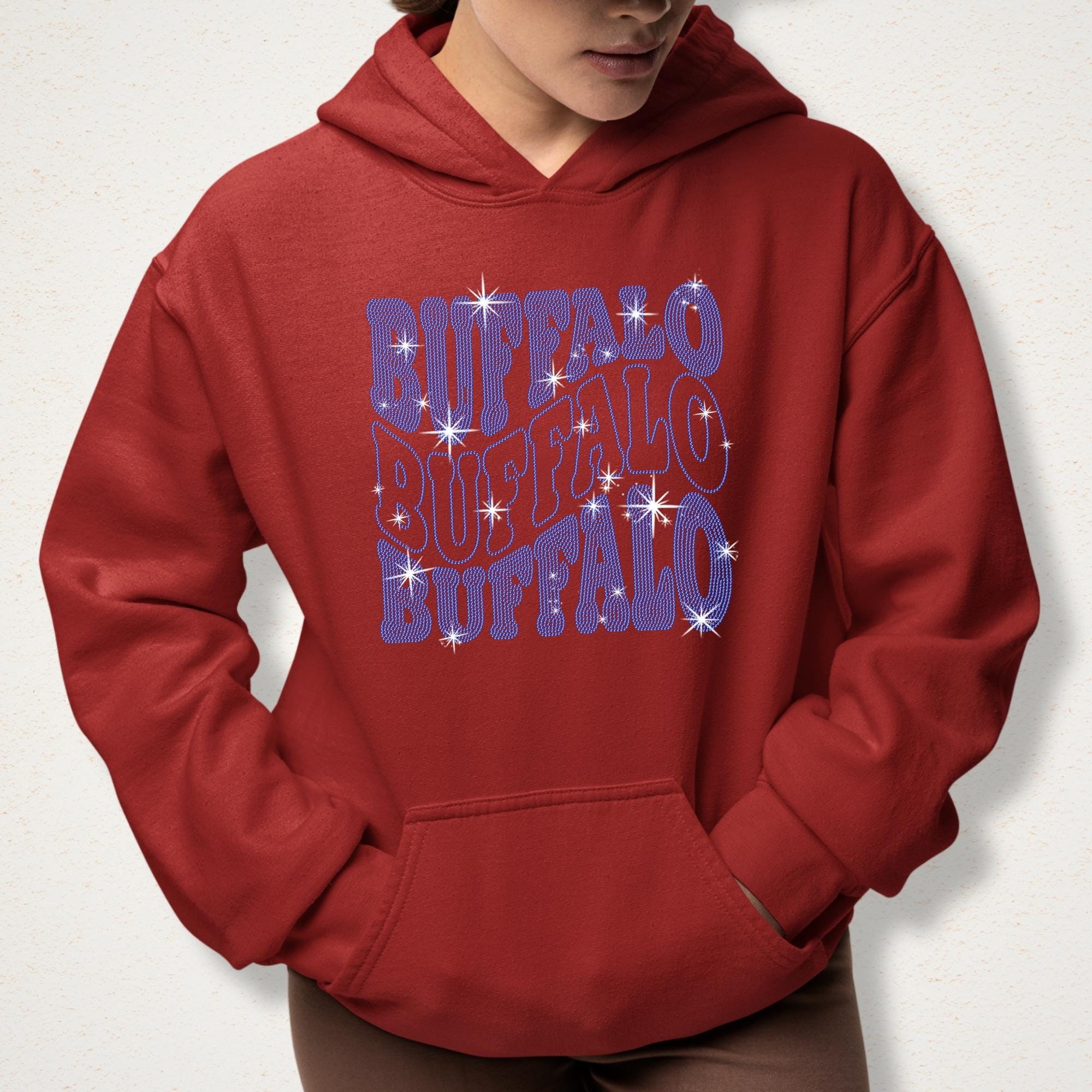 Buffalo Rhinestone Shirt: Bling Game Day Football T-Shirt for Fans