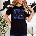 Buffalo Rhinestone Shirt: Bling Game Day Football T-Shirt for Fans