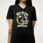 New Orleans Football DTF Rhinestone Shirt: Bling Game Day Tee