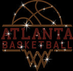Atlanta Basketball Rhinestone Shirt: Basketball Team Retro Bling Tee