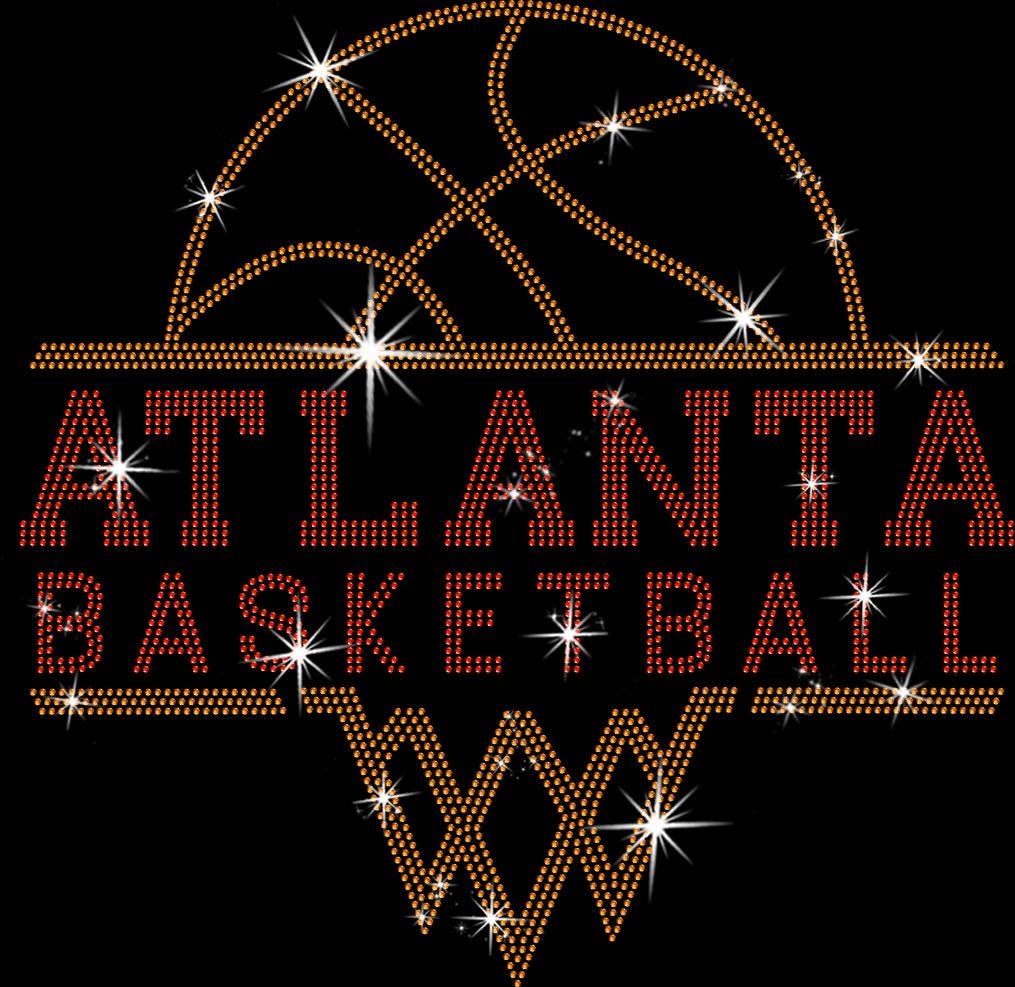 Atlanta Basketball Rhinestone Shirt: Basketball Team Retro Bling Tee