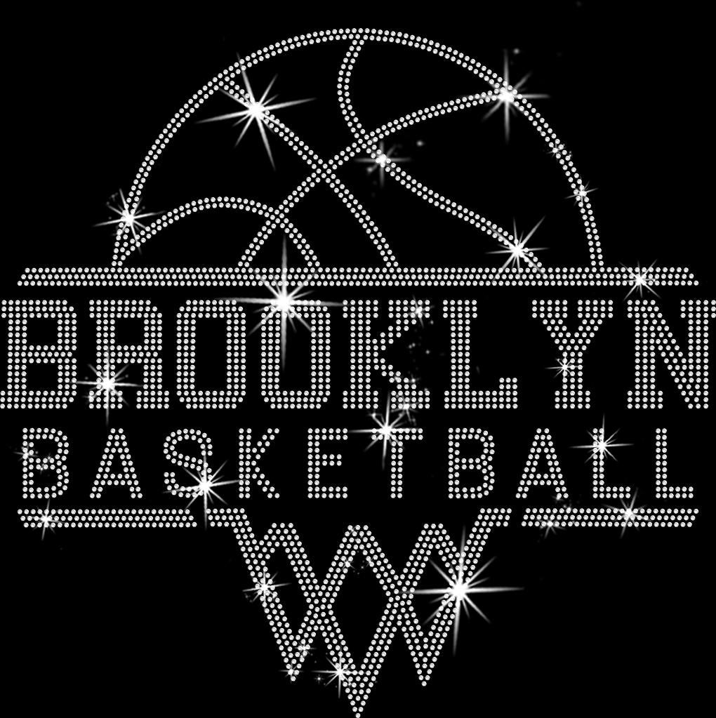 Brooklyn Basketball Rhinestone Shirt: Trendy Basketball Team Fans Apparel